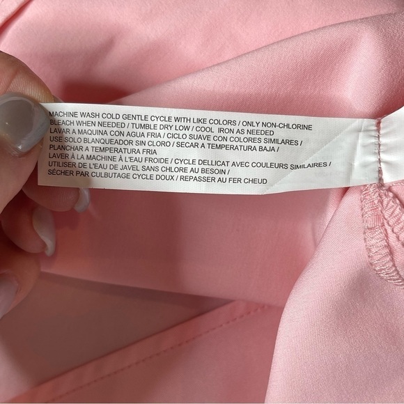 Eloquii Ruffled Layered Asymmetrical Tank Top Pink Plus size 16 - Picture 11 of 12